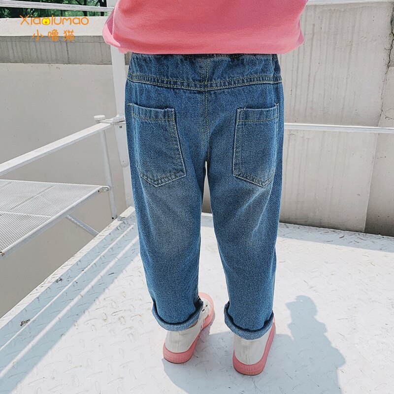 Enfant en bas âge fille denim bébé fille jean automne jean pour enfants filles motif coeur imprimé enfants denim vêtements