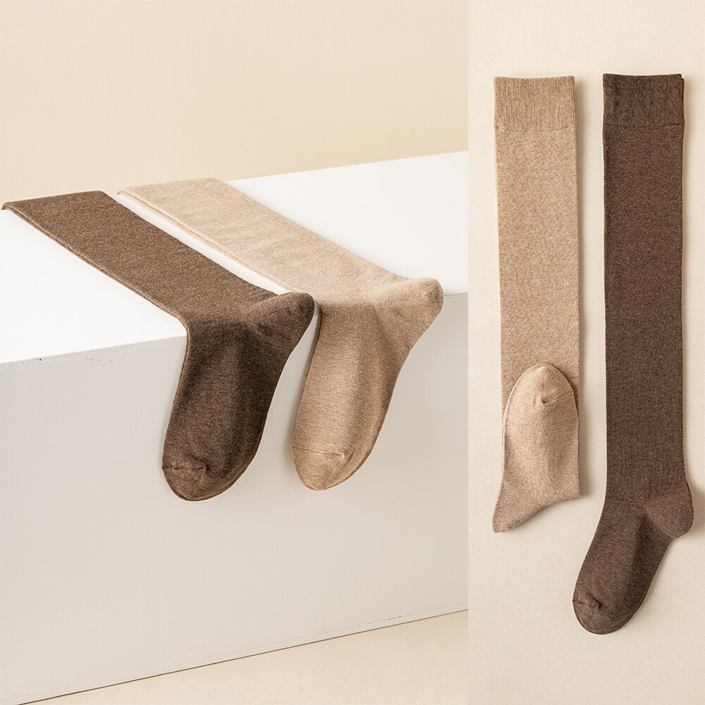 Salina Vrouwen Sokken Katoen Buis Over De Knie Winter Lente Jaar Effen Kleur Mode Persoonlijkheid Leisure Sport Comfortabele