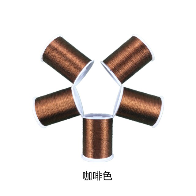 Metall draht nicht verblassen fest kreuz stich bunte seidenfaden perlen hand seil schmuck zubehör nähgarn: Brown 1pcs