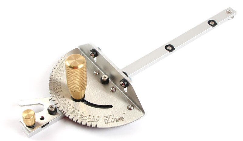450mm Miter Gauge with track Stop Table Saw/Router Miter Gauge Sawing Assembly Ruler for Table Saw Router Woodworking Tools DIY: Copper handle Ruler