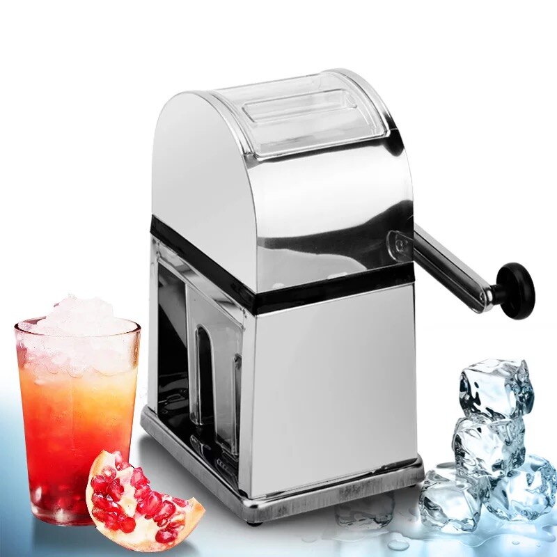 RVS Ijs Crusher - Handmatige Sneeuw Cone Maker - Smoothie Blender - IJsklont Breker