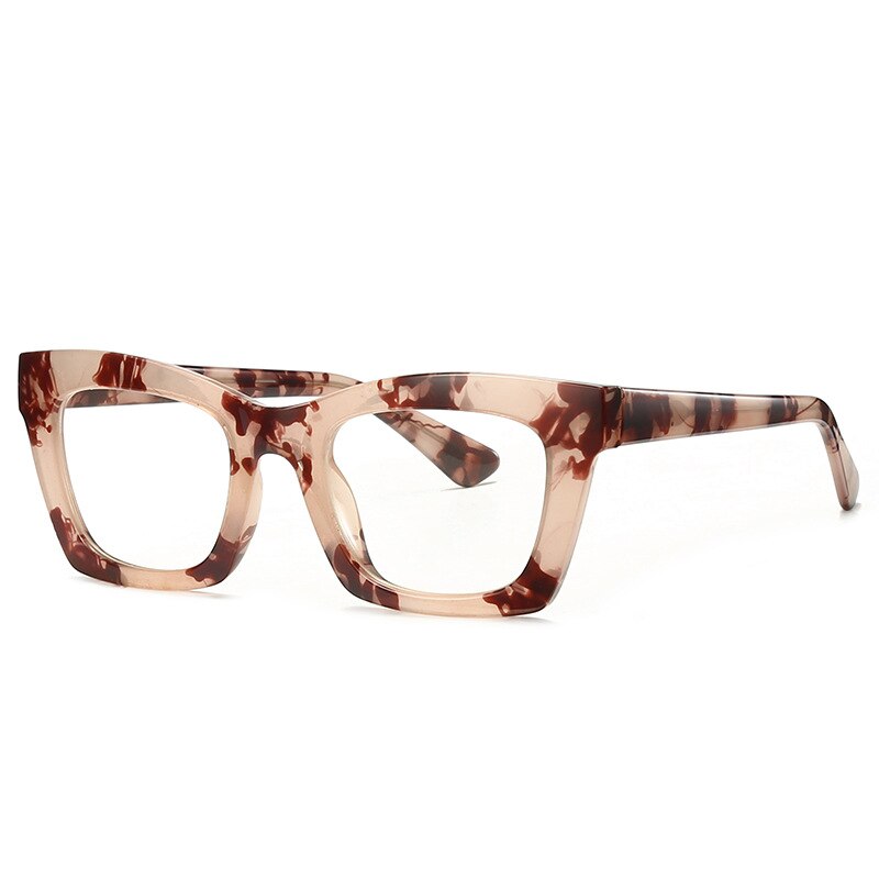 49524 TR90 Anti Blue Glasses Frames Cat Eye Retro Men Women Optical Computer Glasses: C6Tortoiseshell
