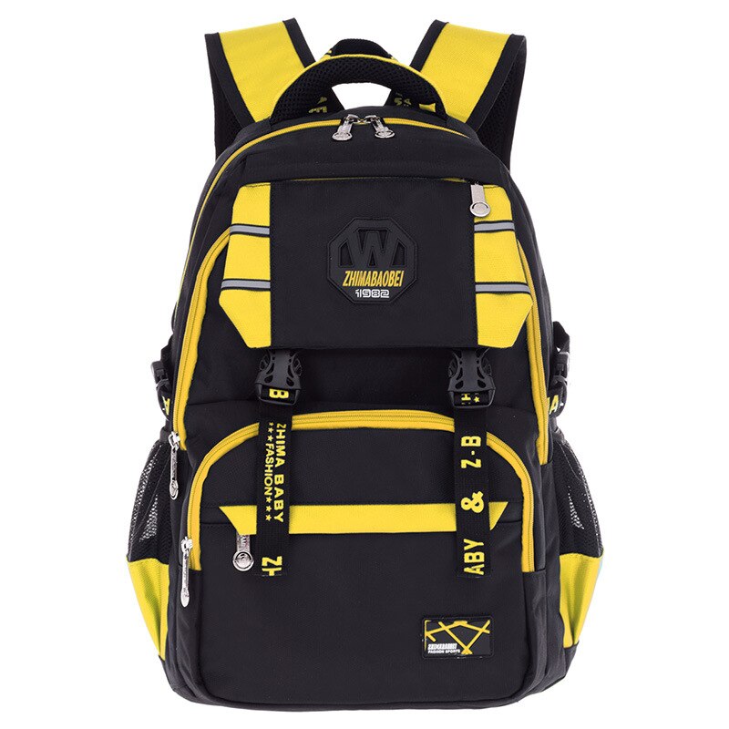 Waterproof School Bags For Children Schoolbag large school Backpack Girls Boys primary Backpacks Kids book bag mochila escolar: yellow