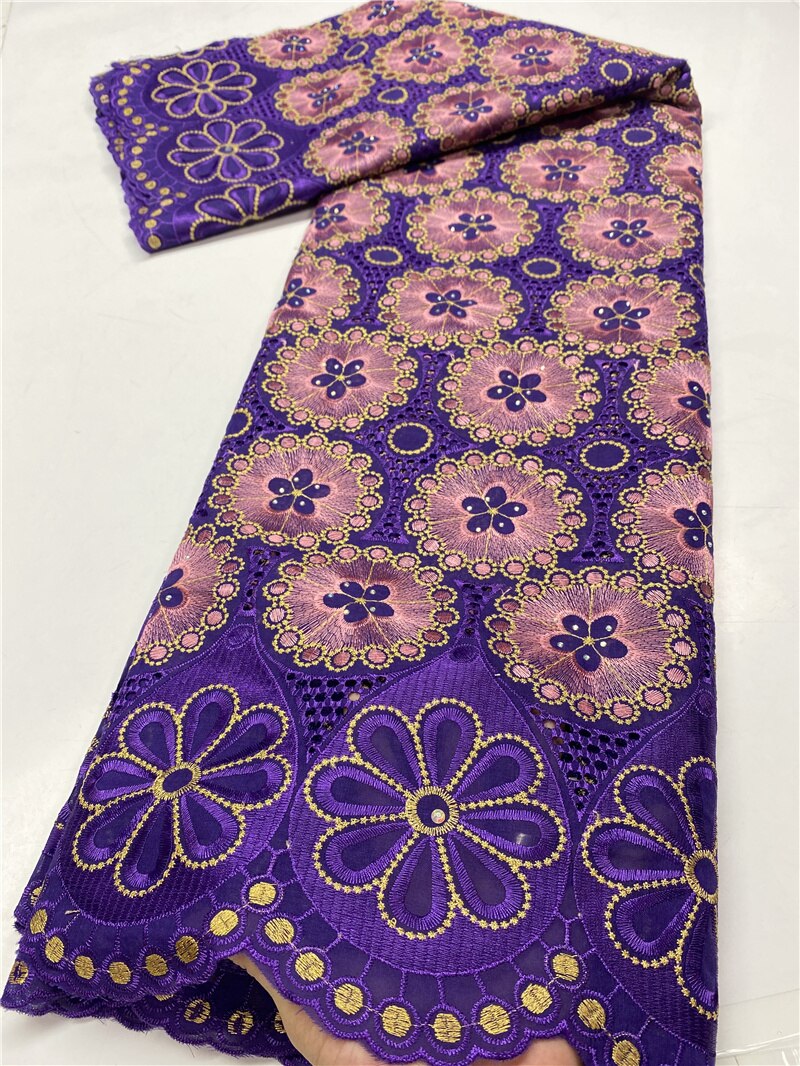 Nigerian Lace Fabrics Lace Swiss Voile Lace In Switzerland Dry Cotton African Lace Fabric For Women YA3758B-7: Picture 4