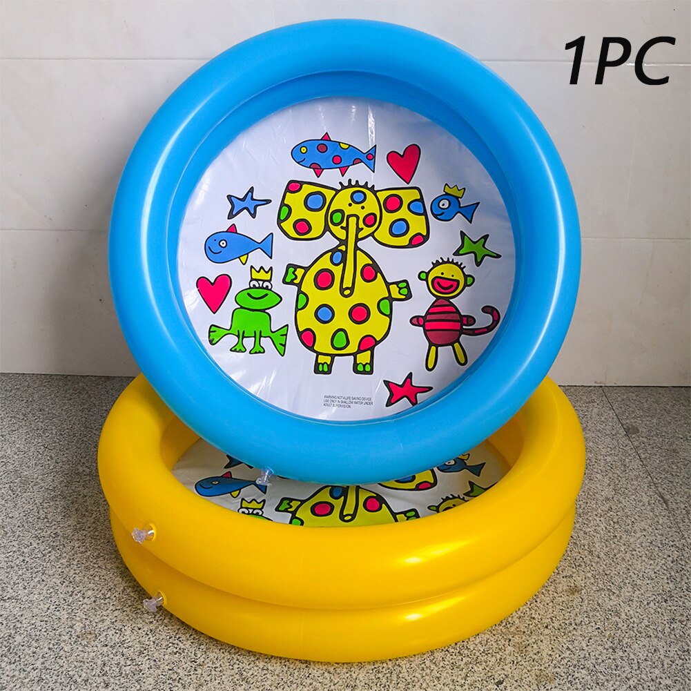 Bärbar uppblåsbar paddelleksak lekplats babypool djurtryckt rund härlig inomhus utomhusbadkar sommar