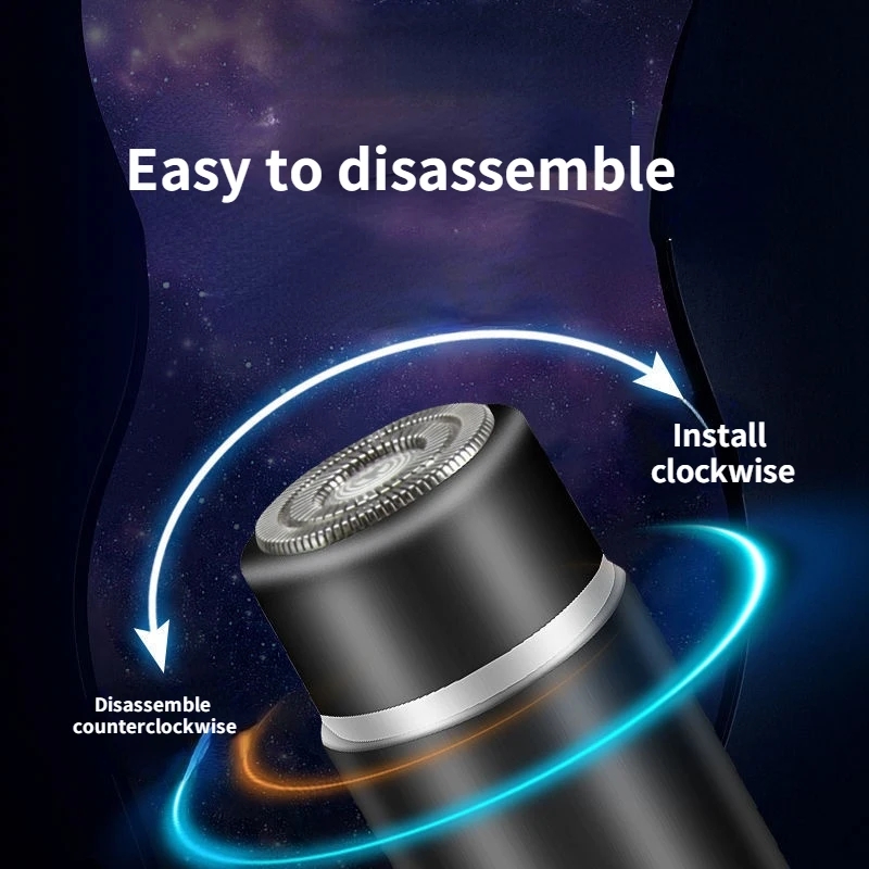 Mini Electric Shaver head Replacement portable universal Men's wet and dry Beard trimmer Round shaver Rotary head