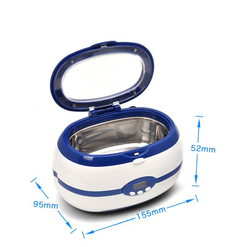 DMWD 600ML Small Ultrasonic Cleaner For Jewelry Glasses Watch Hosehold Shaver Denture Cleaning Machine 220V 5 Gear