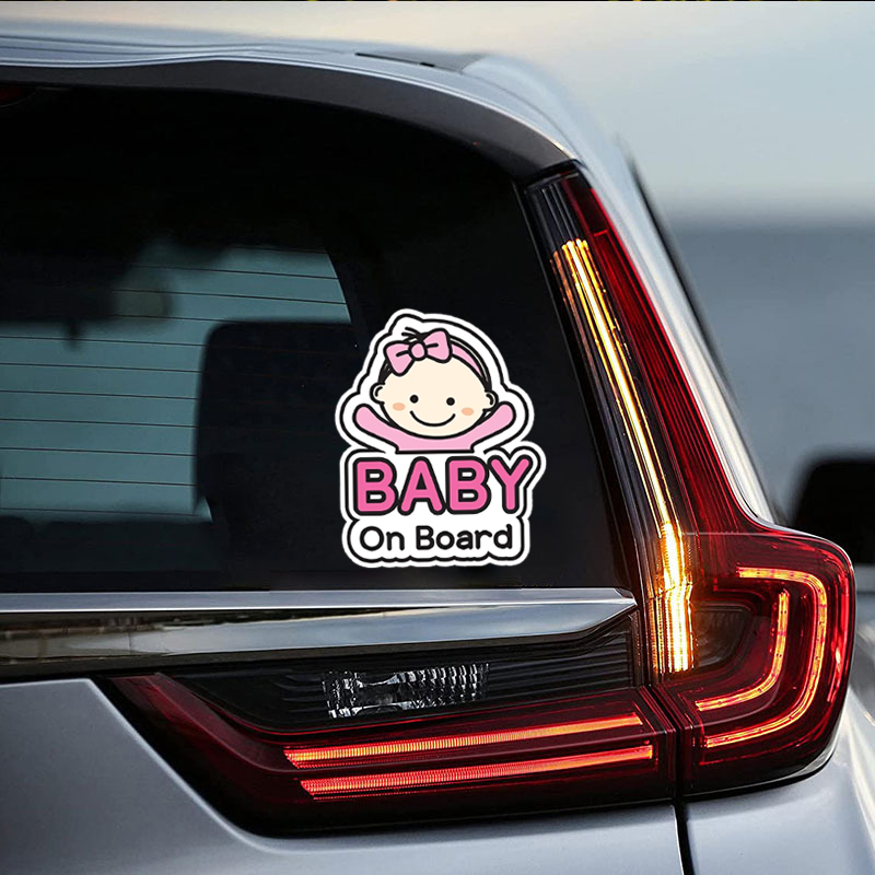 2PCS BABY ON BOARD Reflective Car Sticker Window B... – Grandado