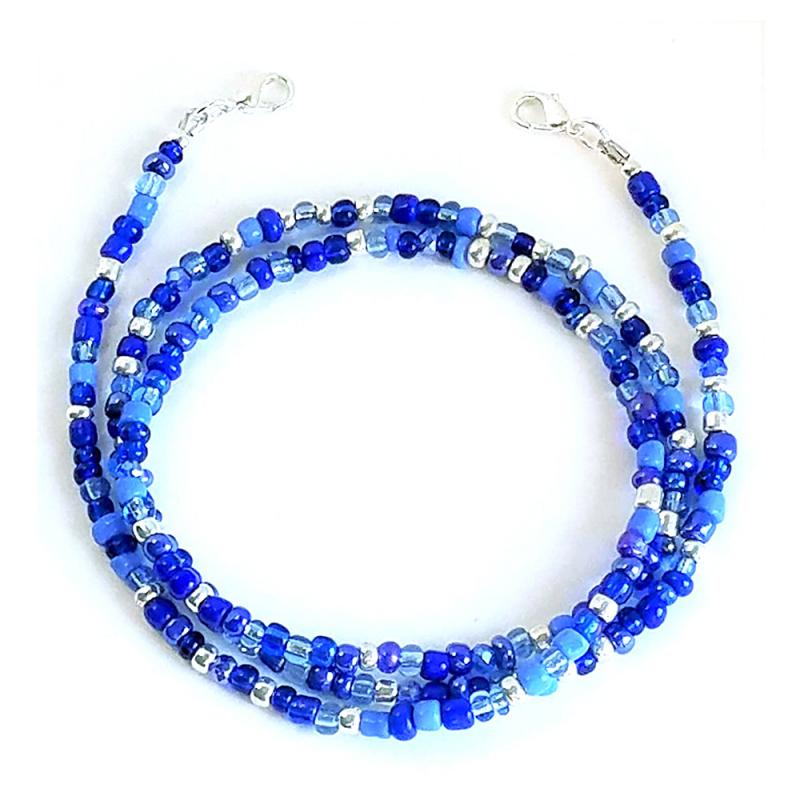 Cadena de mascarilla de longitud ajustable para mujer y niño, accesorios de cadena para cuello, soporte de correa de seguridad, , 1 unidad: 08 blue 70cm
