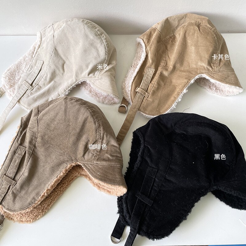 Unisex mænd kvinder øreværn kasket trapper bomber varm trooper øreklapper vinter ski hat solid fluffy imiteret pels kasket motorhjelm hatte