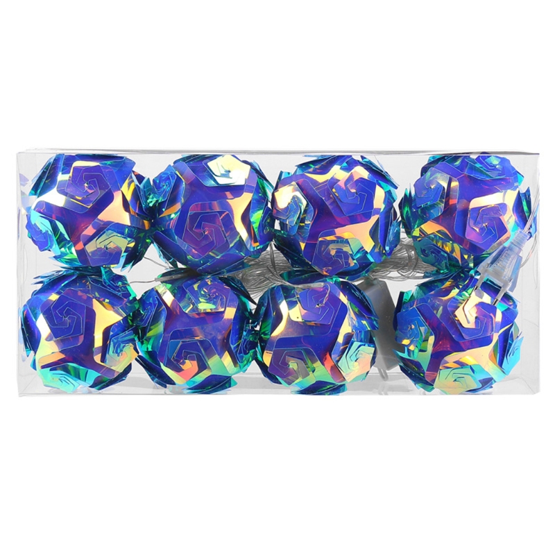 8 LED Globe Ball String Lights Indoor Outdoor Fairy Lights for Christmas Tree Garden Fence Paito Yard Home Party Decoration: Blue Purple