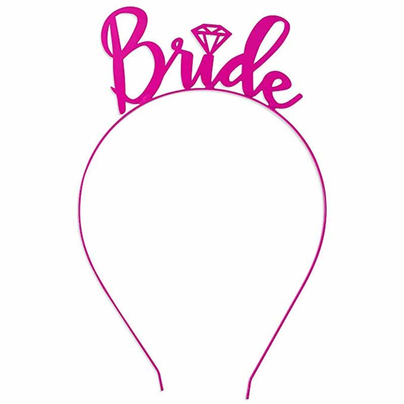 Team Bruid Bruidsmeisje hoed Haar Tie Polsbandje ring sluier sash crown tiara Bachelorette vrijgezellenfeest Wedding Bridal Shower decoratie: bride crown