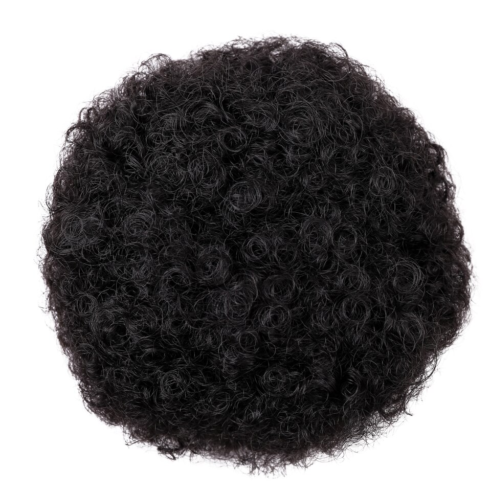 Talang afro puff syntetiskt hår bulle chignon frisyr för kvinnor peruk dragsko hästsvans kinky lockigt klämma i förlängningar hästsvans: F6-38