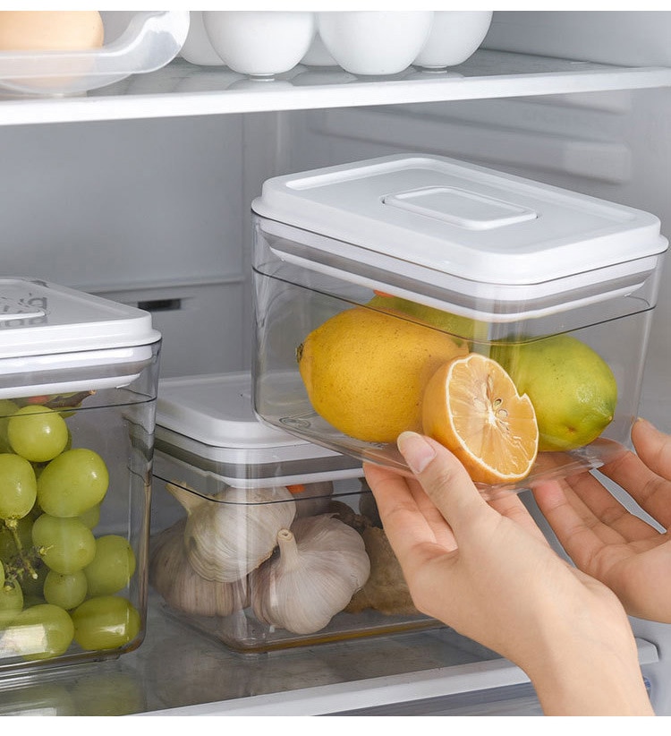 Lufttætte madopbevaringsbeholdere plast mælkekraftbeholdere med tryklåse køkken køkken pantry organisation opbevaringstank