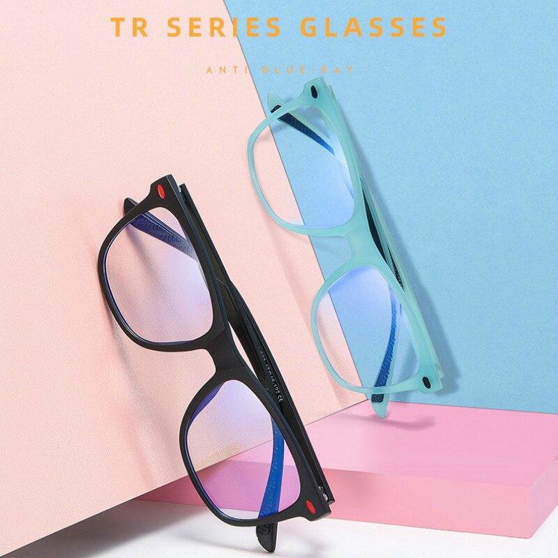 TR90 Kinderen Anti-Blauw Licht Bril Voor Jongens Meisjes Vierkant Blauw Licht Blokkeren Goggle Computer Brillen Kinderen Optische Brillen