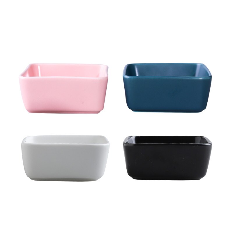 Keramik Kleine Quadratischen Schüssel Mini Schüssel Multi-Farbe Nachtisch Soße Essig Dishs Porzellan Abendessen setzt Geschirr Tablett Küche Zeug