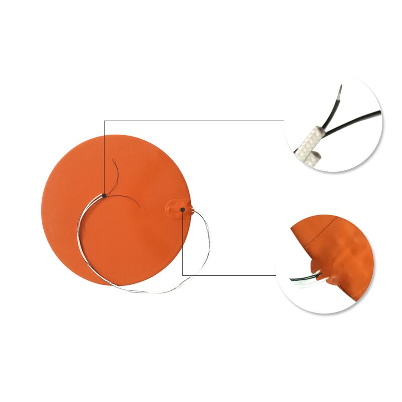 Ronde 400mm 16 '' 230v 600w met psa en ntc 100k thermistor siliconen verwarmingselement verwarmingspad voor 3d printers