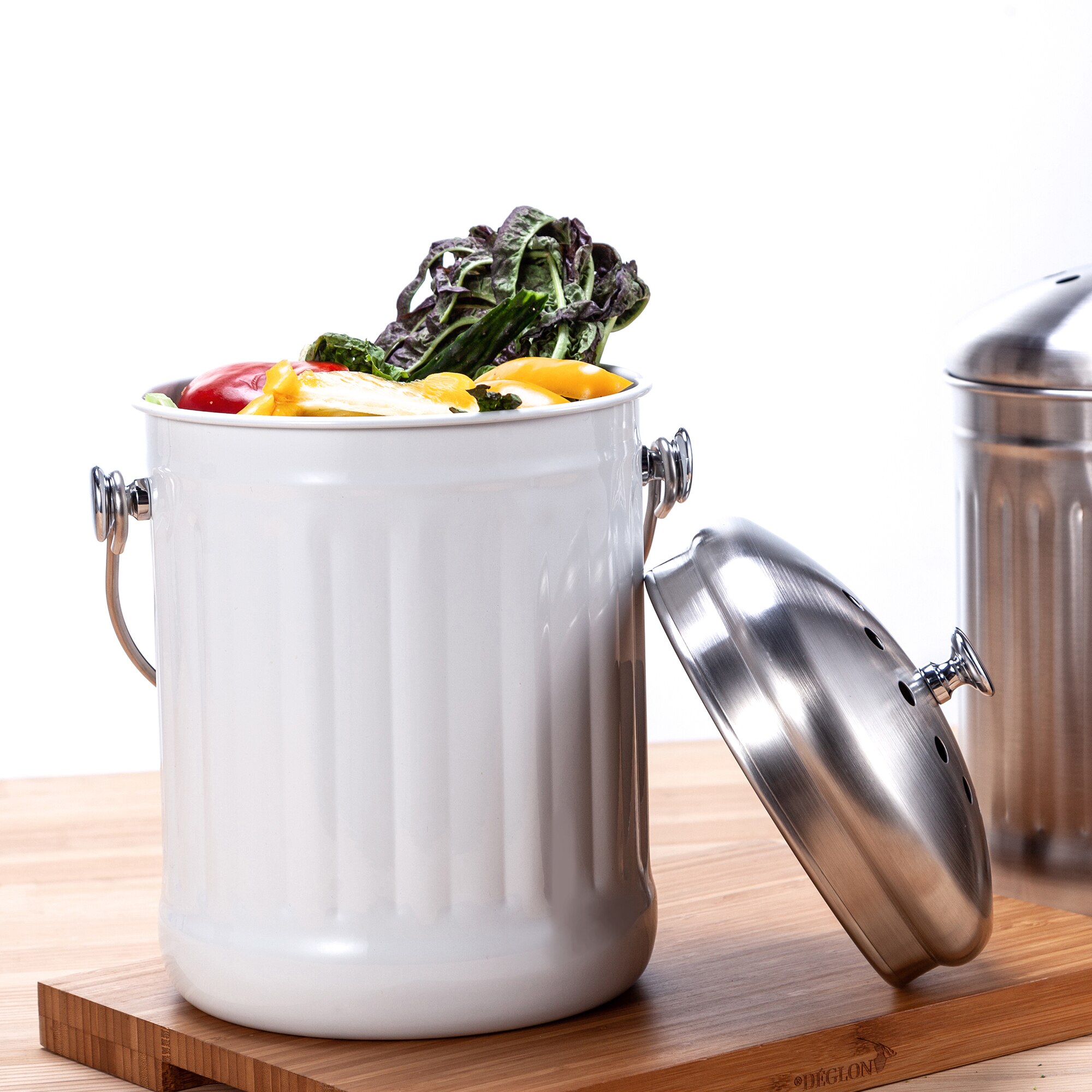 Premium Seau Compost Inodore en Acier Inoxydable p – Grandado