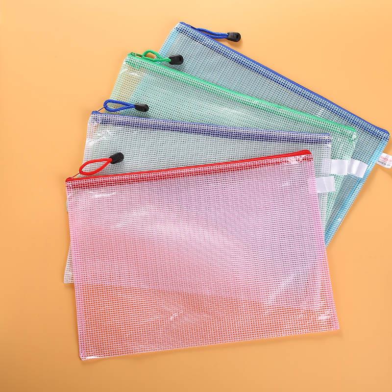 A4 Clear Plastic Zip File Bags Storage Waterproof Document Protective Pocket