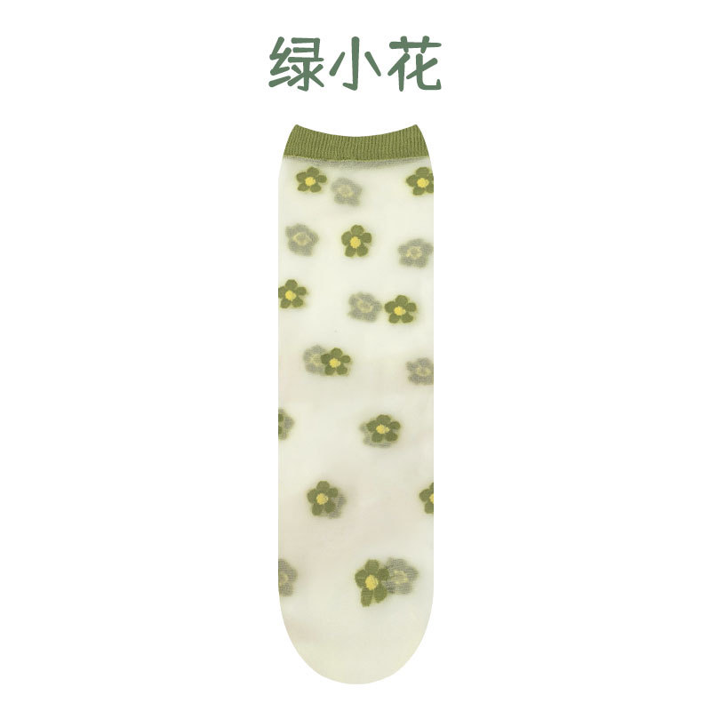 Calzini di cristallo del fumetto del bambino estate trasparente embroidory ragazzi ragazze calzini resistenti all'usura carino ultra-sottile bambino bambini kawaii calzino: Grigio scuro
