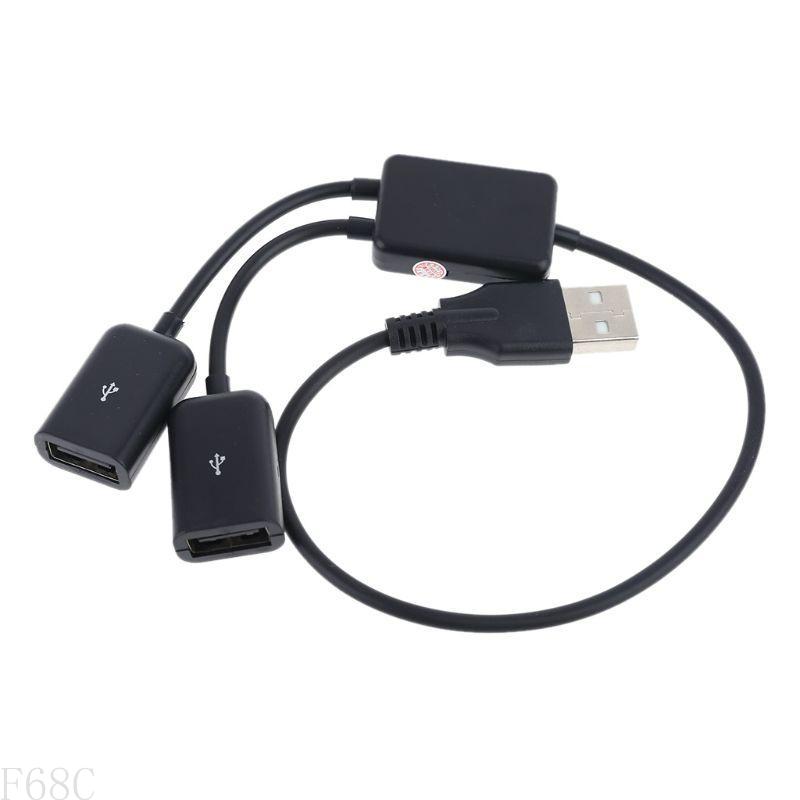 Ap28 usb otg hub-kabel usb 2.0 han til dobbelt hun-stik adapter konverter ledning linje 35cm/13.7in: Default Title