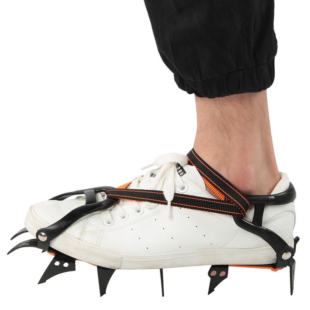 Pince à glace 12 dents Crampons d'escalade antidérapants Crampons couvre-chaussures en acier Crampons de glace Crampons de neige d'hiver chaussures de démarrage
