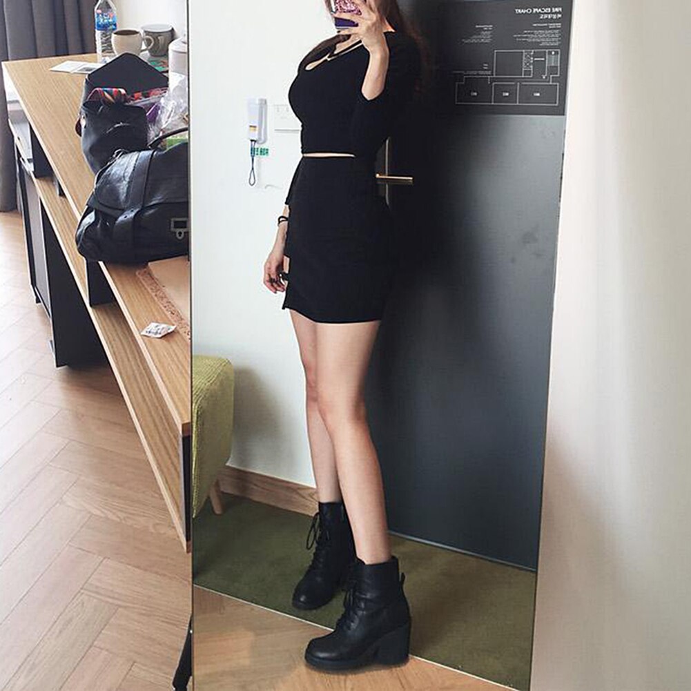 Women Skirts Black Package Hip Skirts Harajuku Korean Y2k Gothic Irregular Hem Pencil Micro Mini Skirt womens