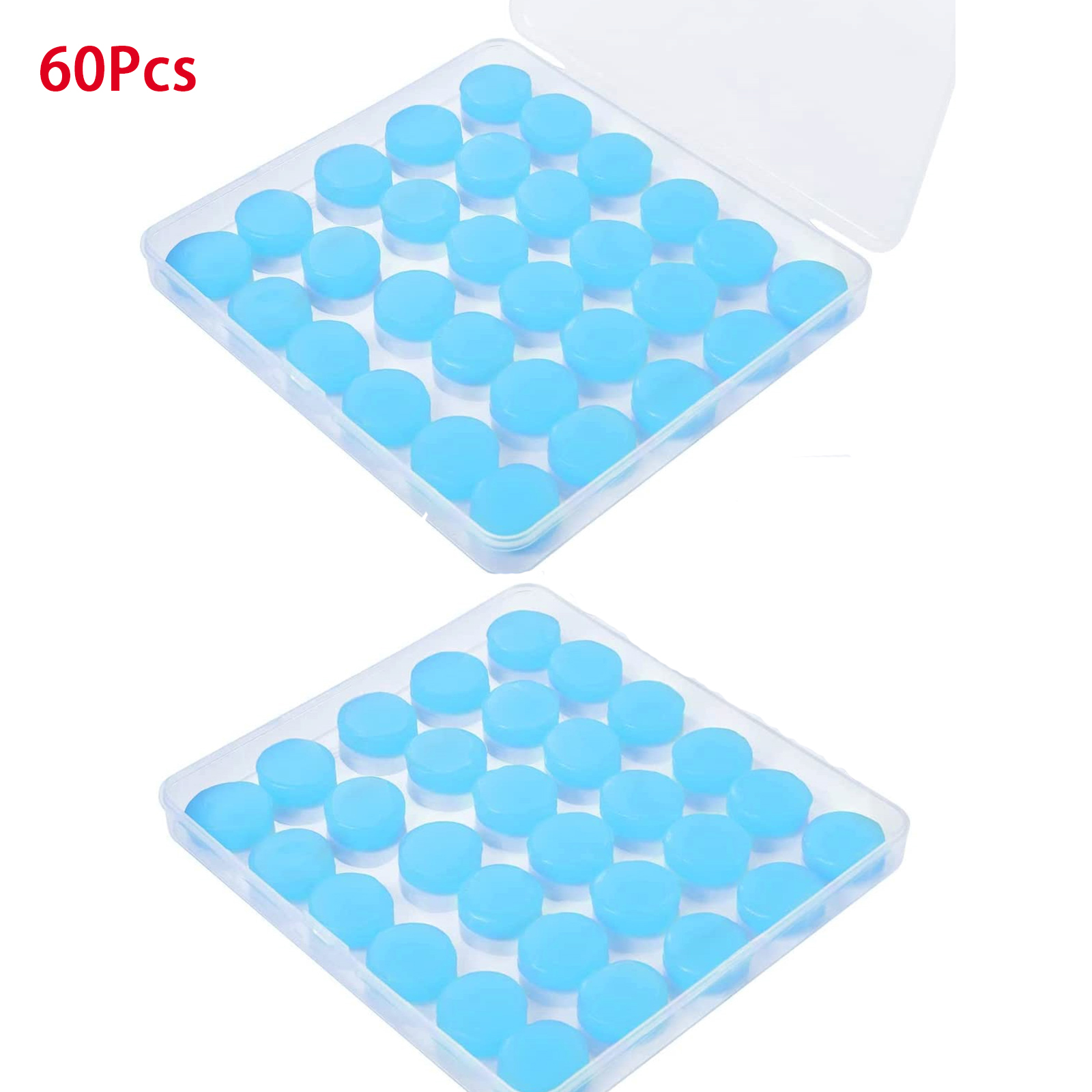 Bouchons d'oreille en Silicone réutilisables, 30/60 pièces, pour dormir, nager, voyage, travailler, étude, réduction du bruit, bouchon d'oreille Flexible
