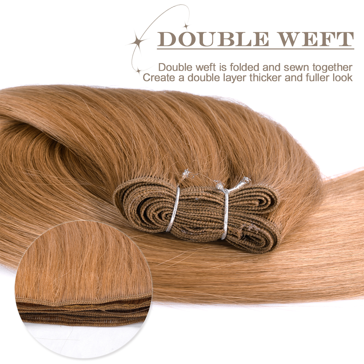 Mechones de pelo ondulado sintético de 26 pulgadas, extensiones de cabello largo Natural de 150g, tejido de pelo liso Yaki para mujeres falsas