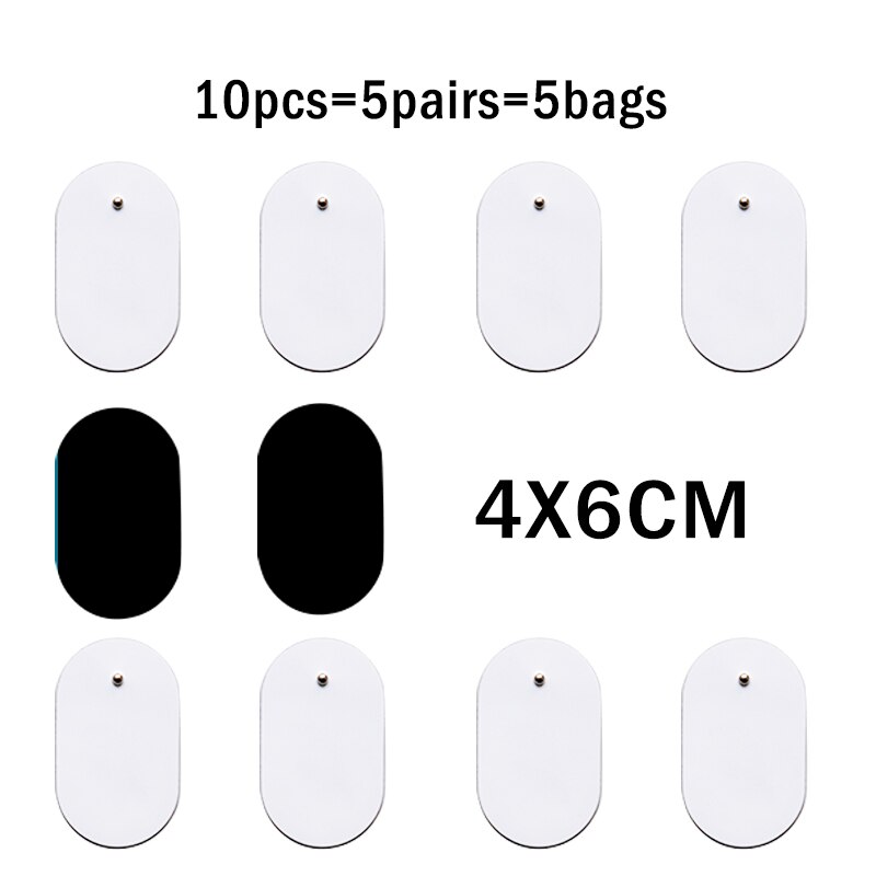 10/20Pcs Self-adhesive Electrode Pads for Tens Machine Acupuncture Digital Therapy Replacement Patches ABS EMS Massager Health: 10pcs 4x6cm