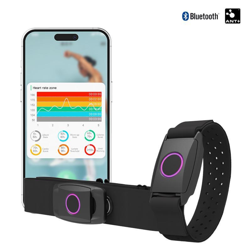 Trileek novo produto ppg + ecg braçadeira bluetooth ant 2 em 1 monitor de freqüência cardíaca cinta peito ciclismo computador para wahoo polar sport