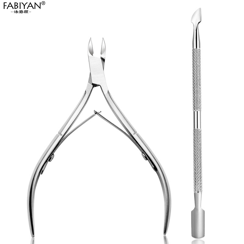 Pinzas para cutículas, cortador de tijera, producto para eliminar la piel muerta, cortaúñas, recortador de acero inoxidable, herramientas de cuidado de manicura y pedicura: Claro