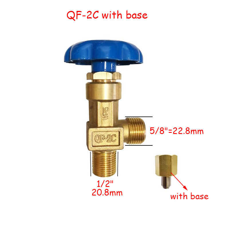4L 40L Oxygen Valve QF-2 PZ19.2 PZ27.8 QF-2C PX-32A Argon Gas Cylinders Nozzle Steel Cylinder Head Cut-off Valve: Yellow