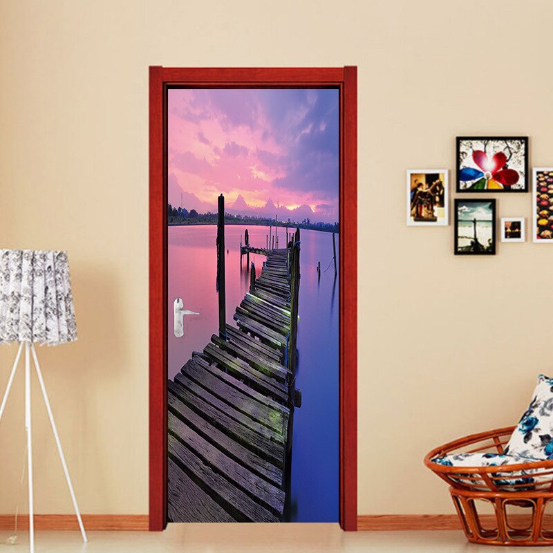 Bro dør klistremerker møbler soverom skap pvc tapet plakat hjem dekorasjon renovering dekaler