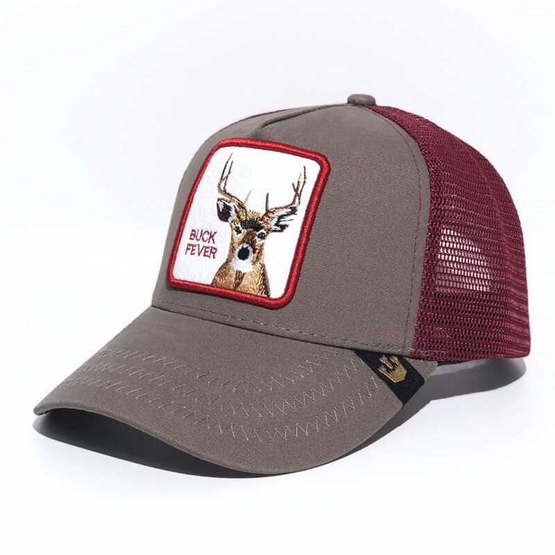 gooding Animal Embroidered Hat Truck Driver Popular Brand Baseball Cap Casquette: buck fever