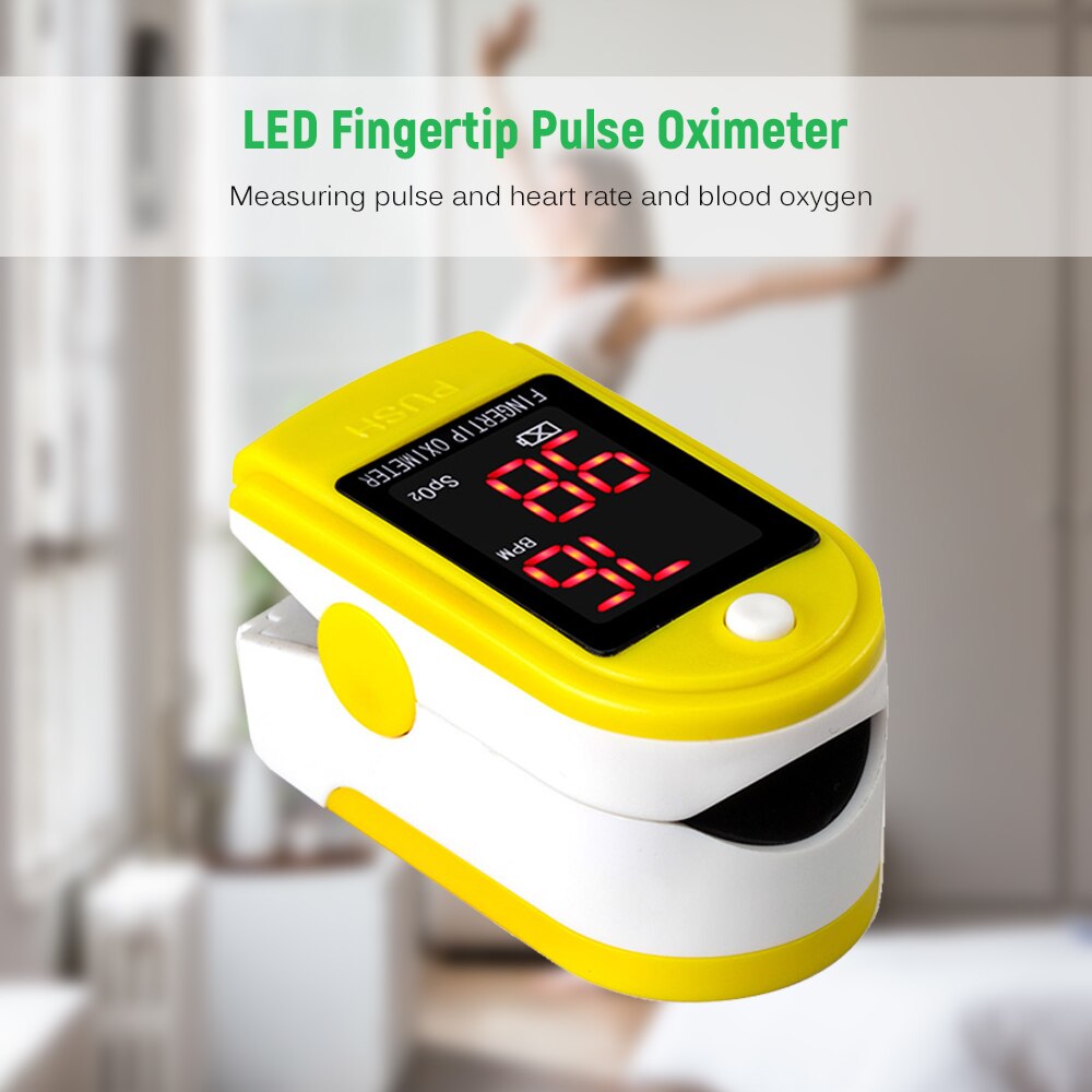 Finger Pulse Oximeter Blood Oxygen SpO2 Monitor LED Mini Pulse and Heart Rate Measuring Gauge 8s Rapid Reading