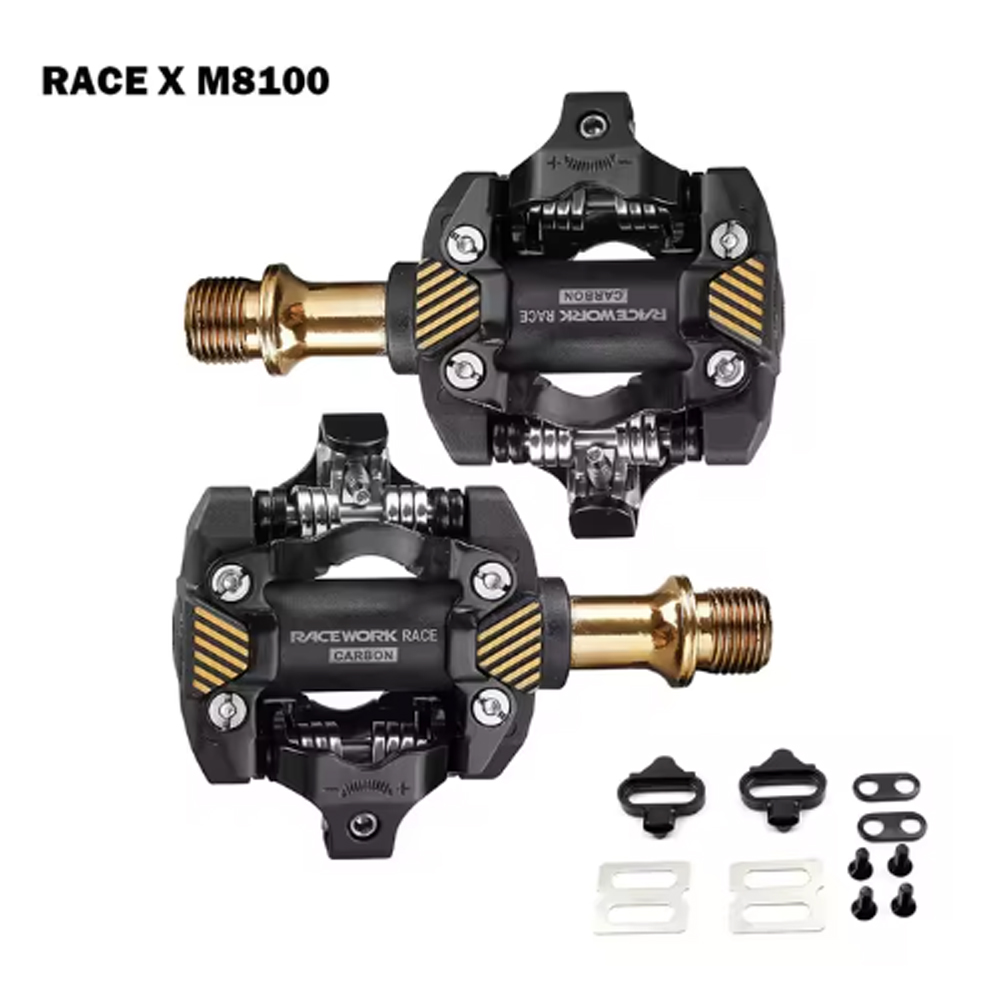 Spd X-M8100 mtb pedal bicicleta auto-travamento du rolamento peças de bicicleta ultraleve: YELLOW