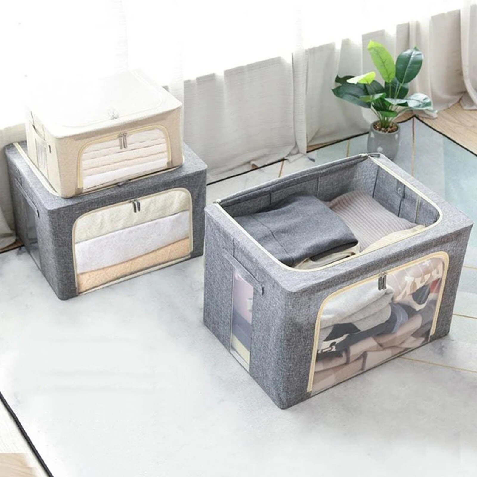 4# Home Closet Storage Bags Clothes Container Box Foldable Pouches Home Organizer Clothes Cabinet Closet Home Organizer