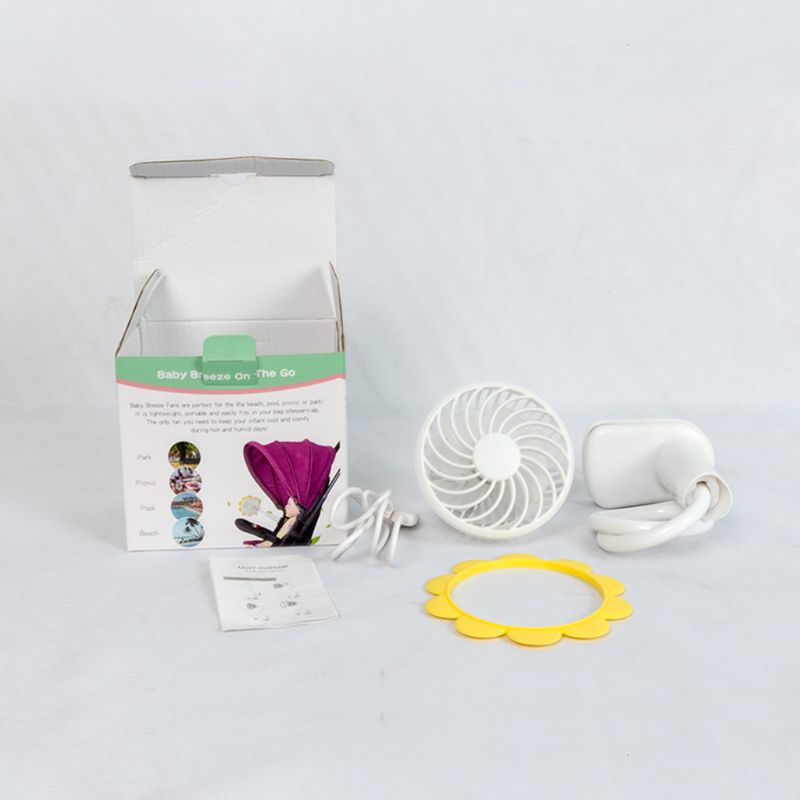 Bærbar mini clips klapvognsventilator fleksibel bøjelig usb genopladelig personlig desktop elektrisk køleventilator til barnevogne