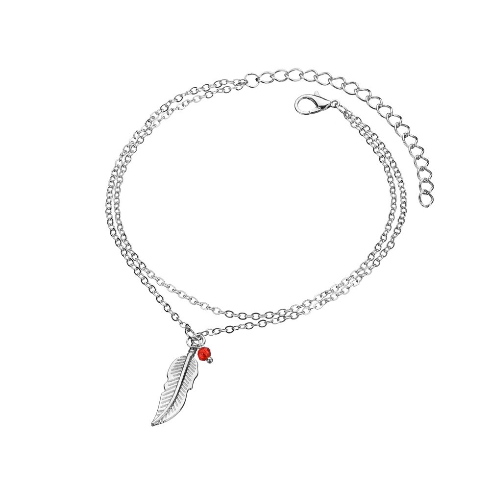 Böhmen Perlen Knöchel Armbinde für Frauen Bein Kette Runde Quaste Fußkettchen Jahrgang Fuß Schmuck Zubehör: s502yin