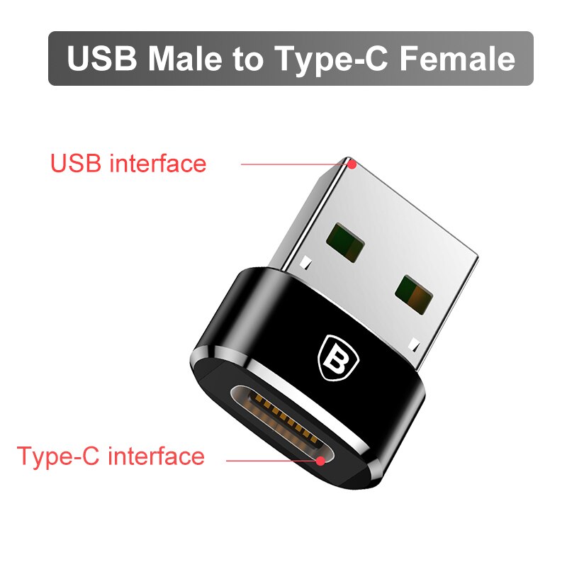 Baseus USB Type-C OTG Adapter USB C Male Naar Micro USB Vrouwelijke Kabel Converters Voor Macbook Voor Samsung huawei USB Naar Type C OTG: USB to Type C Female