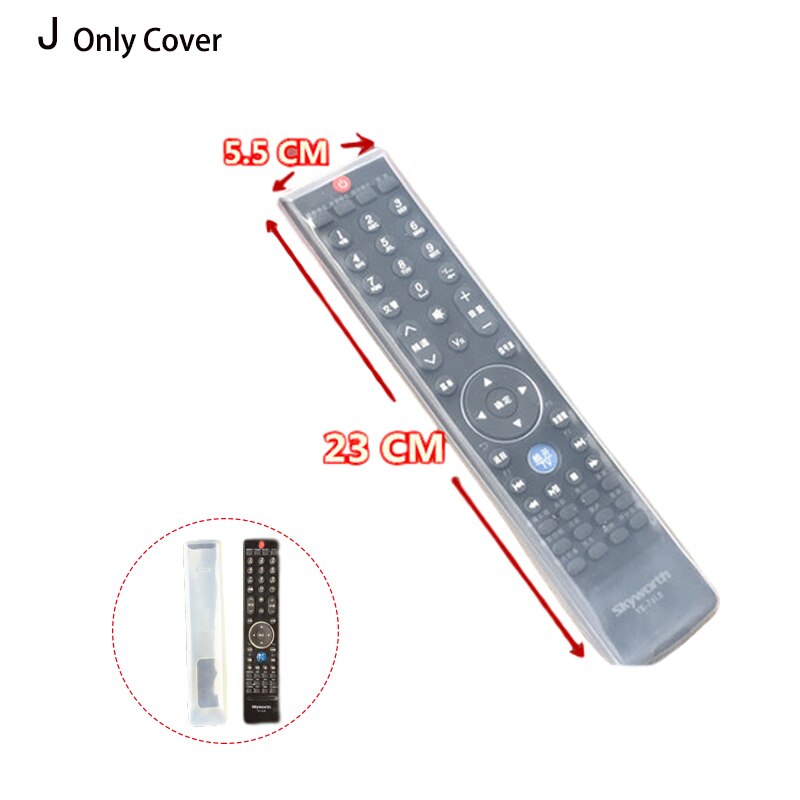 Silicone Remote Control Cover Transparent TV Remote Control Case Air Conditioning Dust Protective Case Waterproof Storage Bag: J