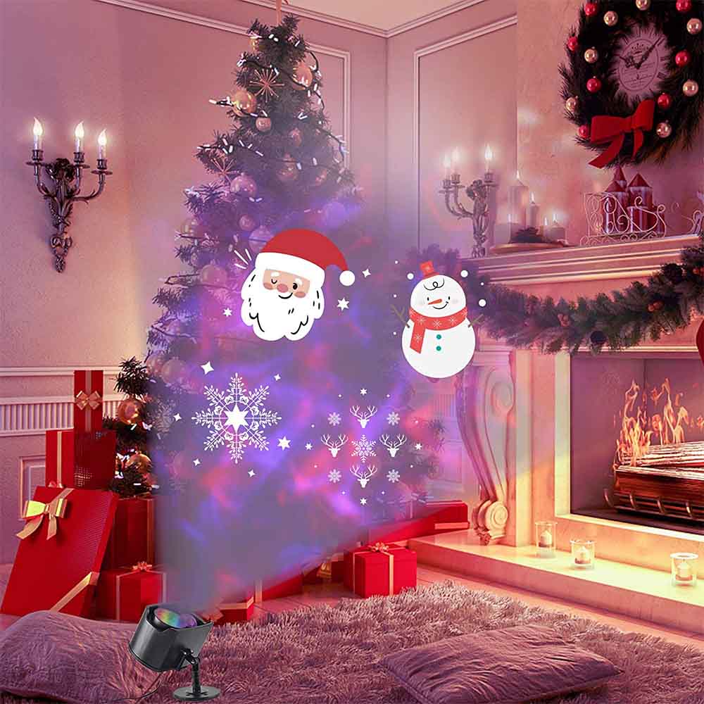 Christmas Halloween Projector 11 Movies Halloween Party Christmas Santa Claus Projection Lamp Window Movie Projector