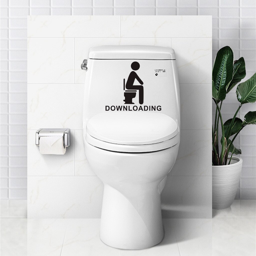 Badeværelse væg klistermærker toilet boligindretning vandtætte vægoverføringsbilleder til toilet klistermærke dekorative plakat hjem indretning
