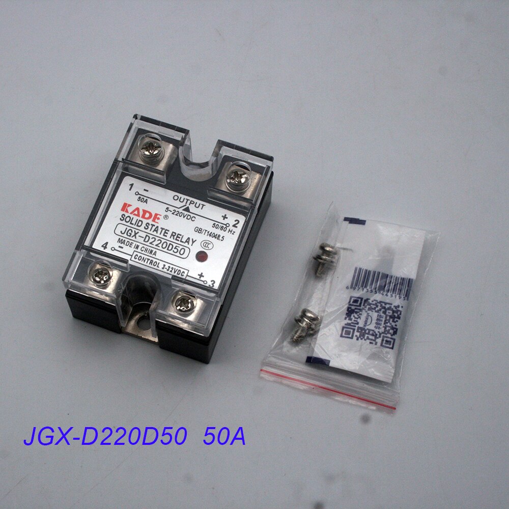 Jgx -10 dd / 25dd / 40dd/50dd dc kontrollert dc ssr enfase fast stat relé med plaststøvdeksel