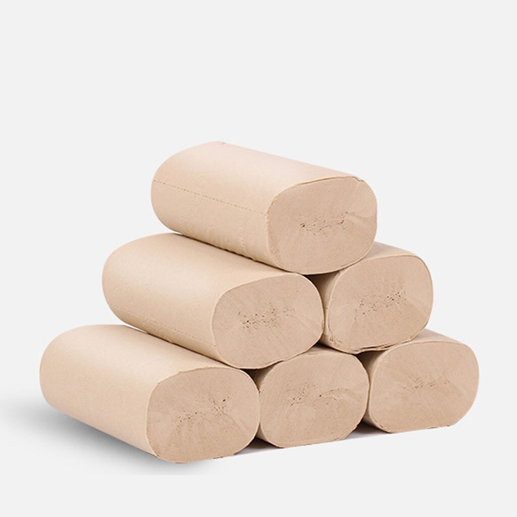 6pcs Roll Paper Tissue Paper Roll 4 Layer Thickened Household Paper Coreless Toilet Papers Hygienic Roll Tissue #LR4