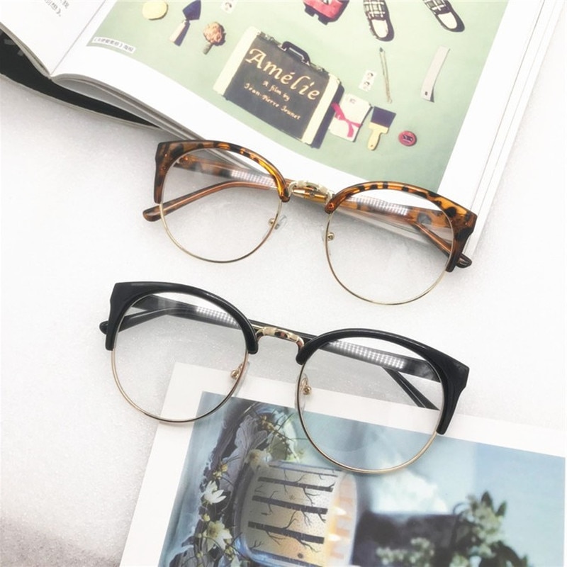 Montura transparente para gafas para hombres y mujeres, gafas Anti-fatiga, Ojo de gato, , gafas de ordenador, lentes de óptica Retro para hombre