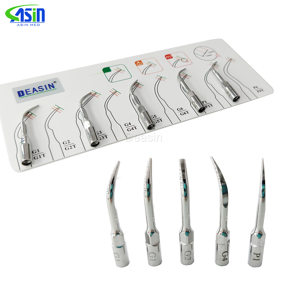 5 pcs x GD1/ GD2 /GD3/ GD4/ PD1/PD3 Dental Scaler Tips for Satelec DTE NS* Ultrasonic Scaler Handpiece