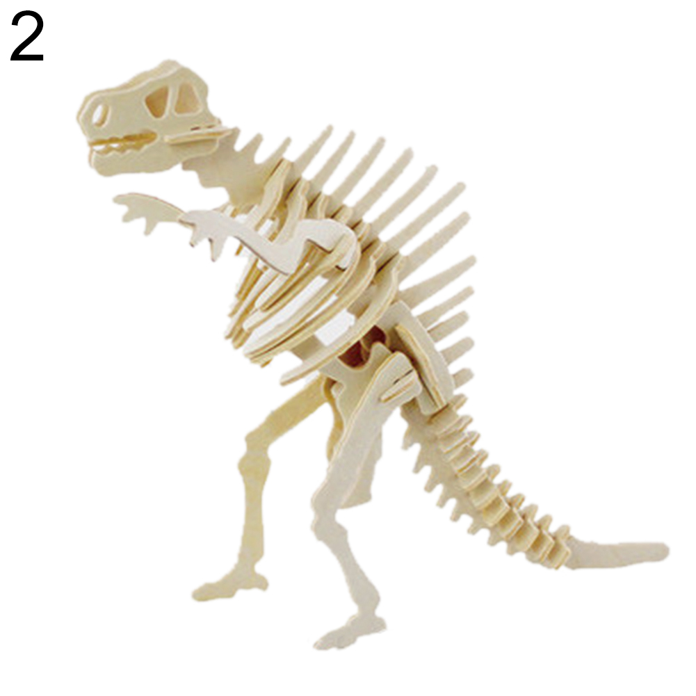 Popolare Divertente 3D Simulazione di Dinosauro Scheletro Di Puzzle FAI DA TE In Legno Giocattolo Educativo per I Bambini Intelligenza Sviluppo Giocattoli per bambini: 2