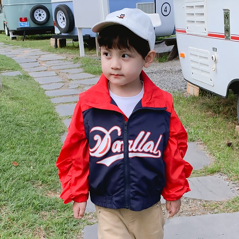 Abrigo rojo de primavera y otoño para niño, traje para niño, para adolescentes, ropa de de talla grande